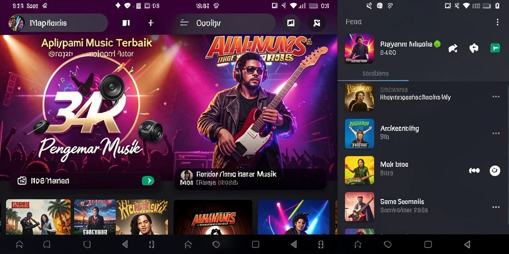 Tampilan gameplay menarik dari aplikasi musik 34R.