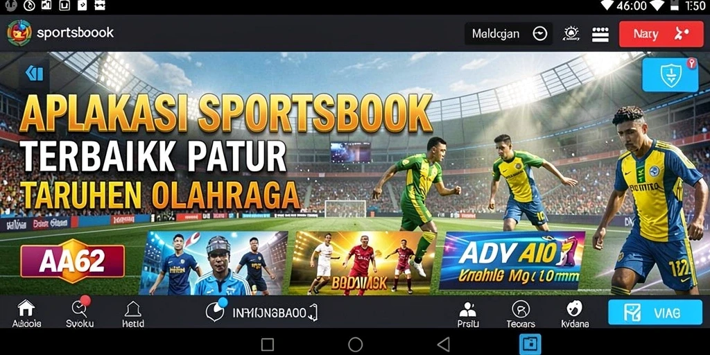 Tampilan screenshot gameplay AA62 menunjukkan momen seru taruhan olahraga.