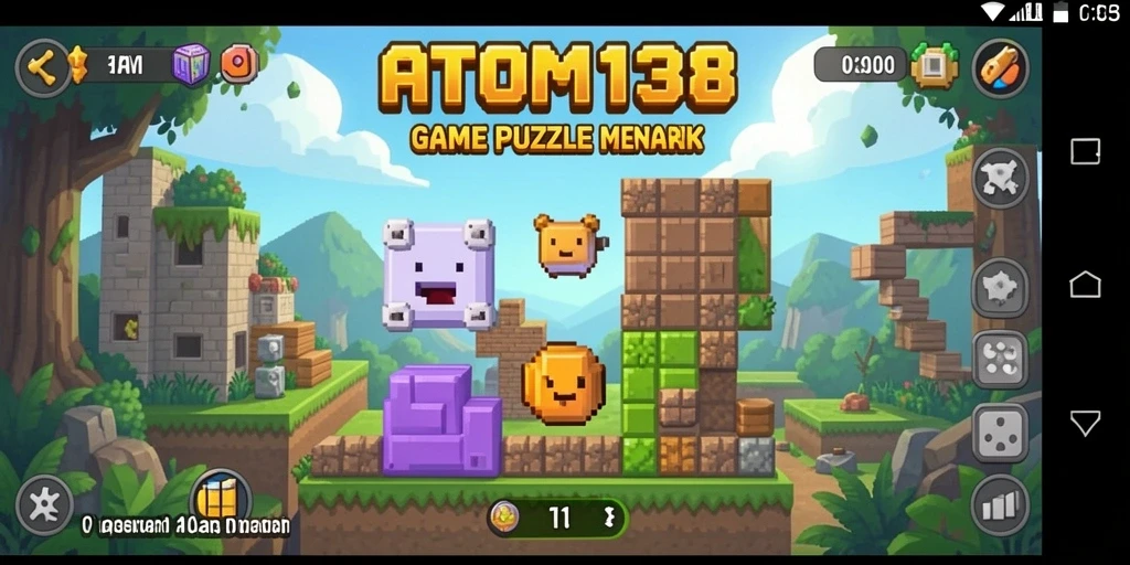 Screenshot gameplay ATOM138 yang menampilkan tantangan Puzzle.