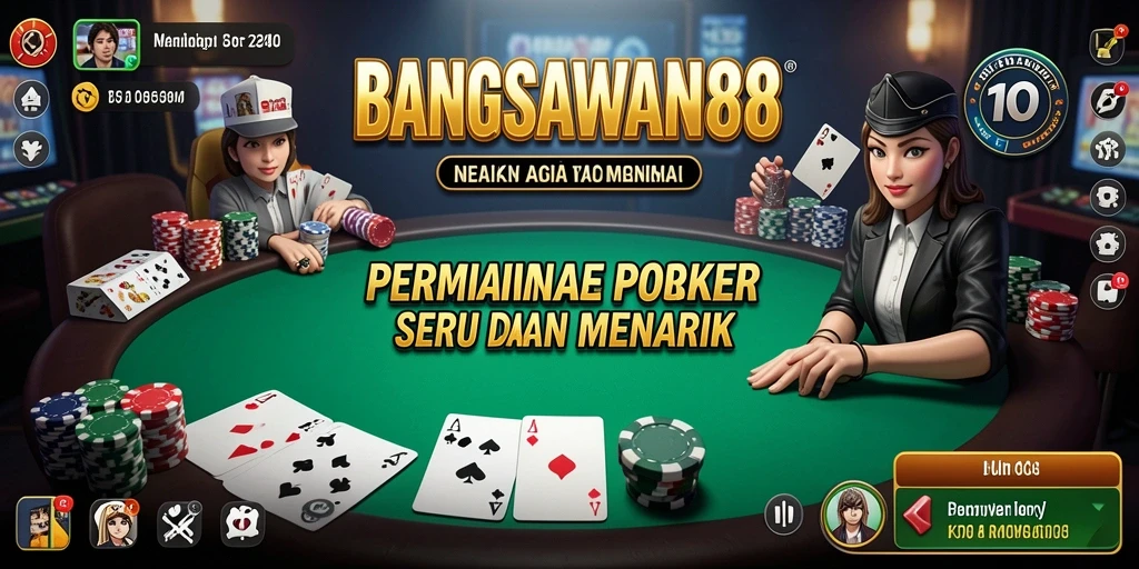 Tampilan gameplay BANGSAWAN88 yang mendebarkan saat bermain poker.