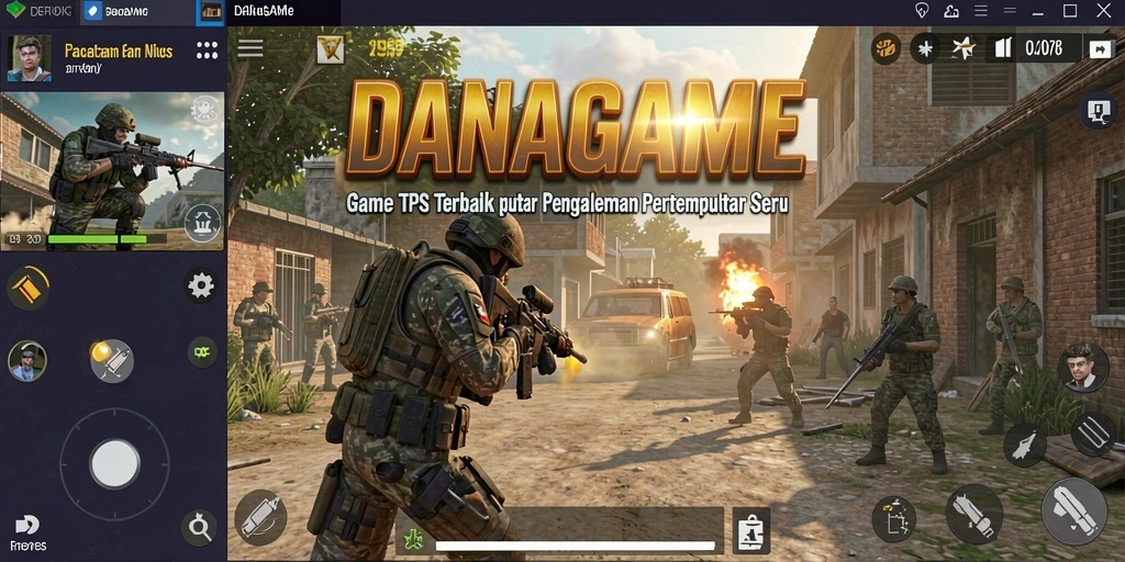 Gameplay seru DANAGAME dalam pertempuran TPS.