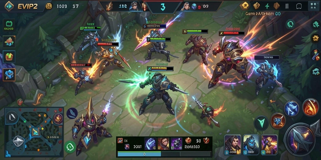Gameplay menarik dan strategi bertarung di EVIP2.