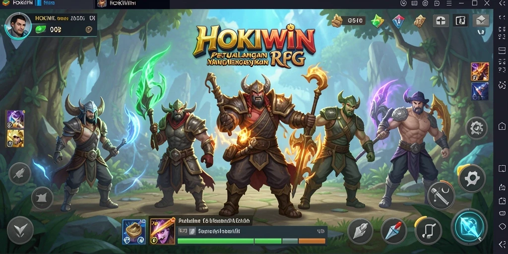 Tampilan gameplay HOKIWIN yang menegangkan dengan pertempuran seru.