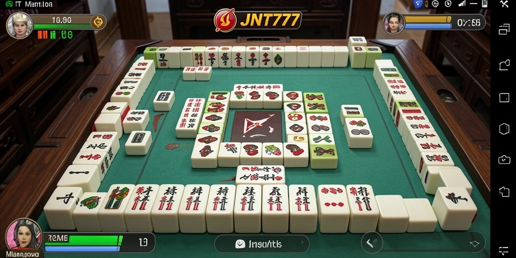 Tampilan menarik dari gameplay JNT777 Mahjong.