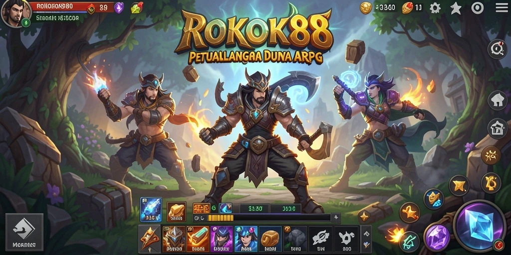 Screenshot menampilkan aksi pertarungan seru di ROKOK88.