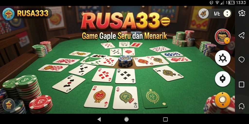 Tampilan gameplay seru dari RUSA33 dalam bermain Gaple.