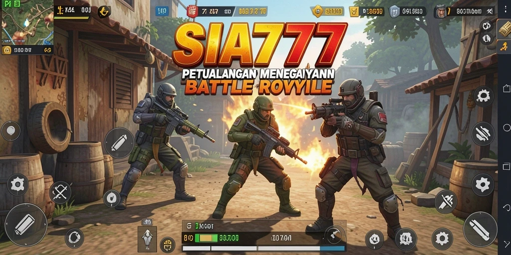 Tangkapan layar SIA777 menampilkan aksi intens dalam pertempuran Battle Royale.