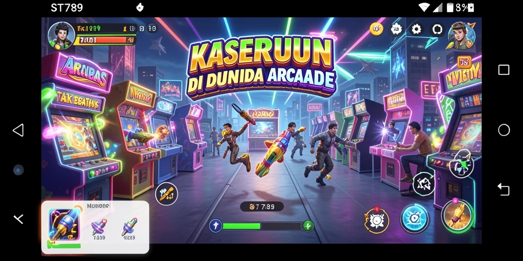 Screenshot gameplay ST789 yang menampilkan aksi seru dan tantangan arcade.