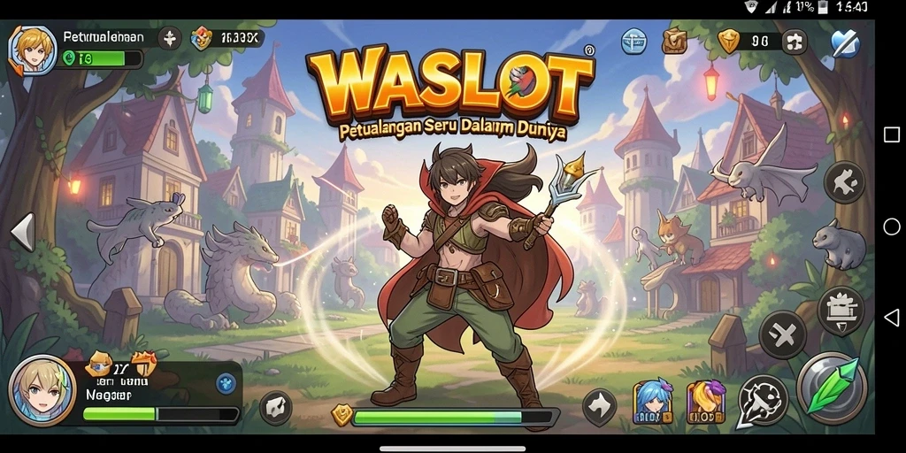 Screenshot utama WASLOT menampilkan aksi menarik di dunia Anime.
